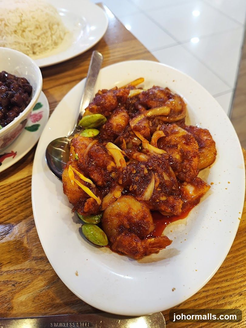 Spicy Shrimp Dish with Rice and Beans
