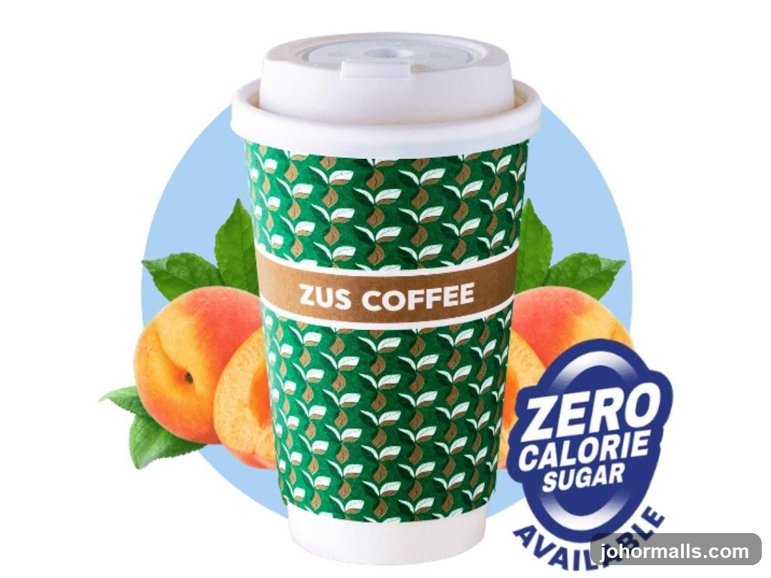 Zus Coffee Cup with Peaches
