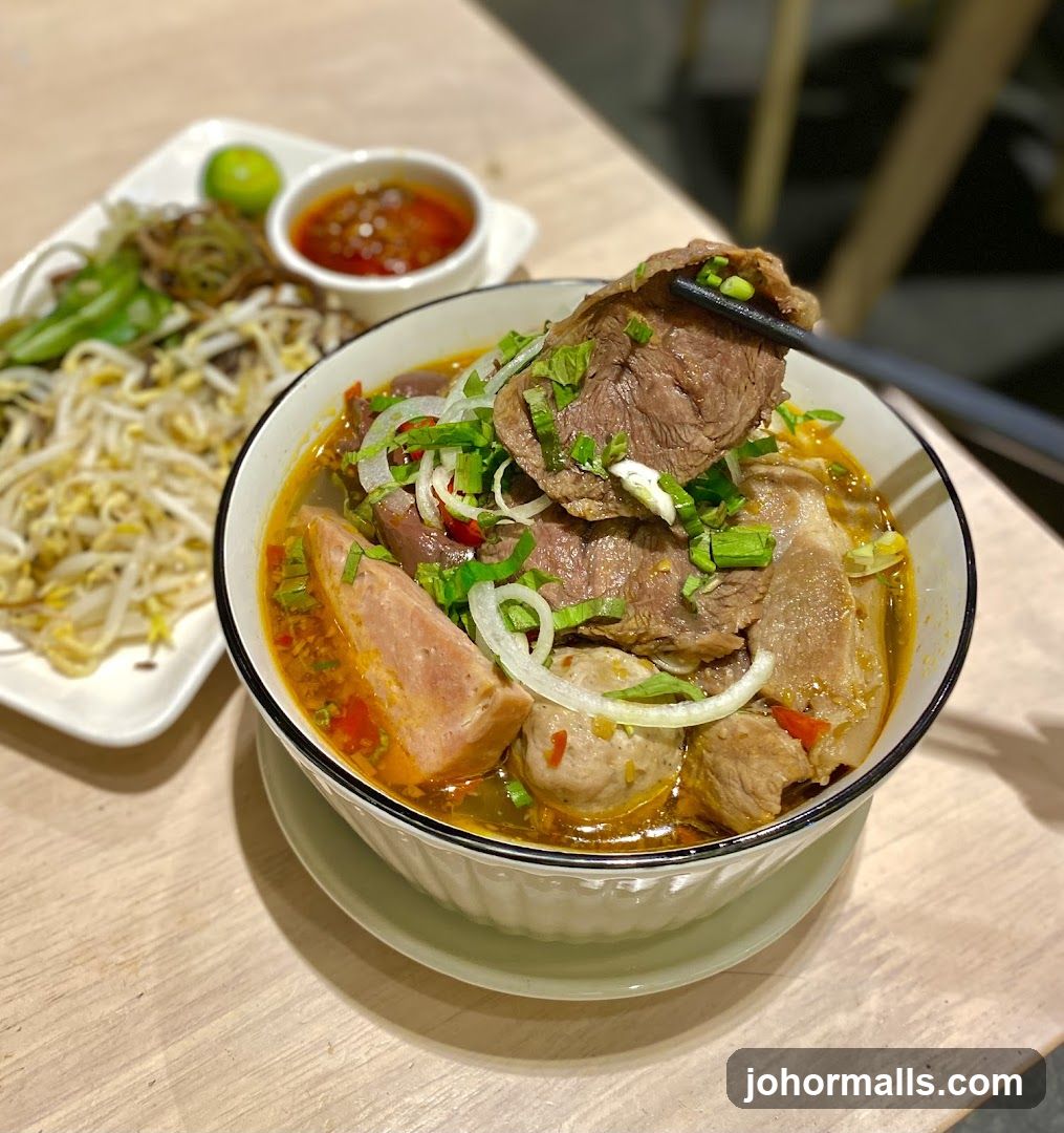 Bowl of Vietnamese Beef Noodle Soup