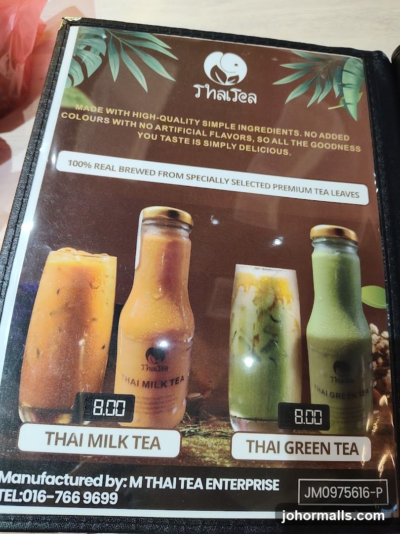 Thai Tea Menu