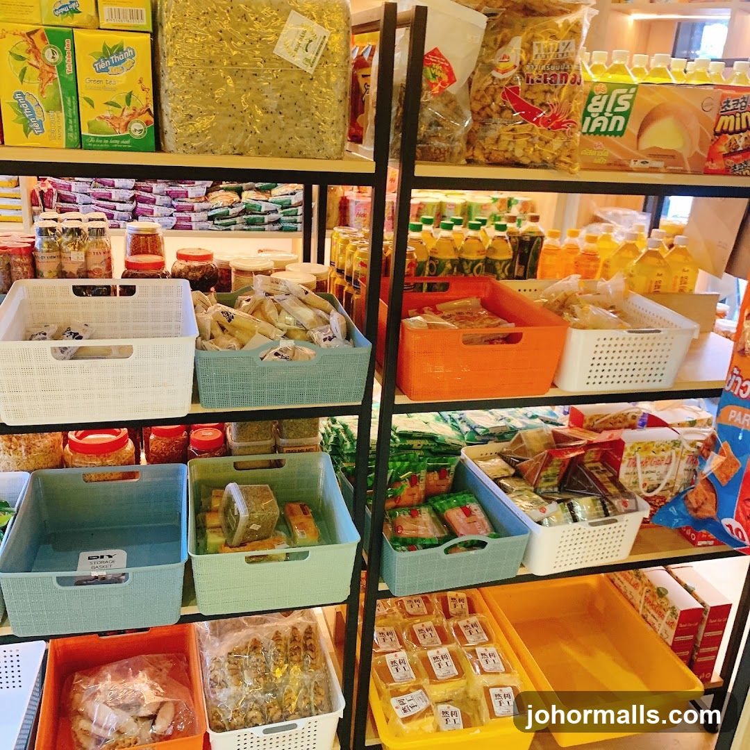 Store Shelves with Packaged Goods