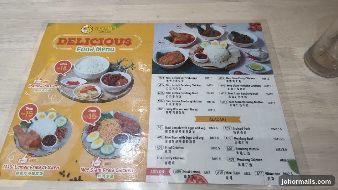 Sweet 88 Delicious Food Menu