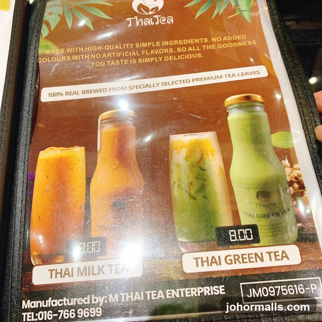 Thai Tea Menu