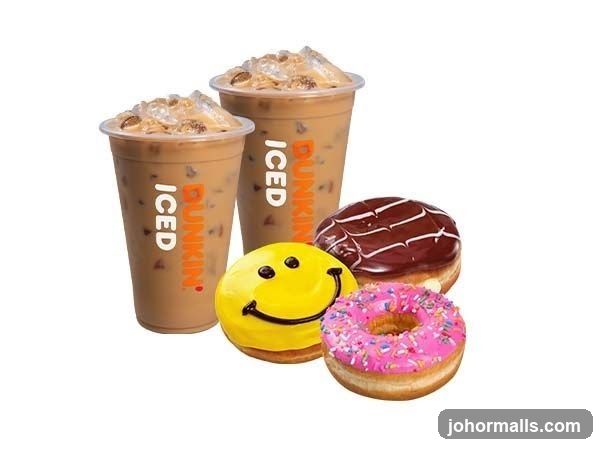 Dunkin' Iced Coffee and Donuts