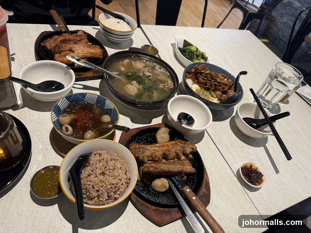 Table with various dishes