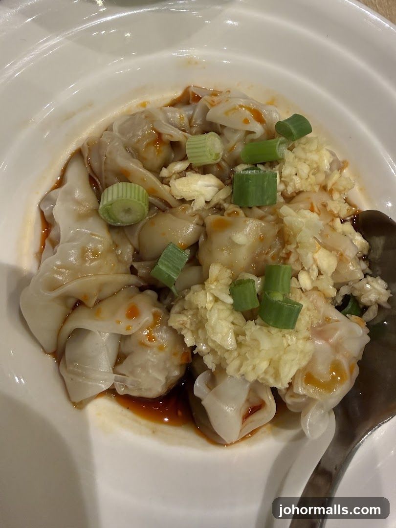 Wontons with Garlic and Scallions