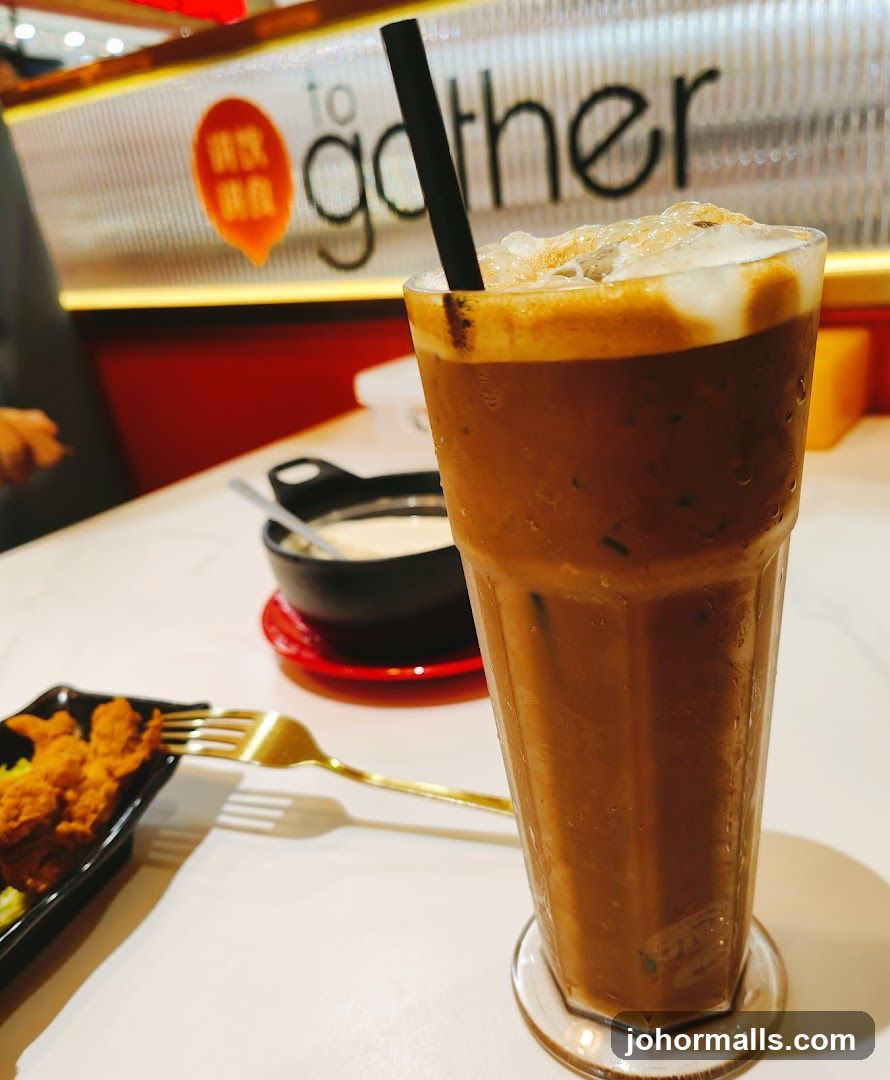 Iced Coffee and Appetizer
