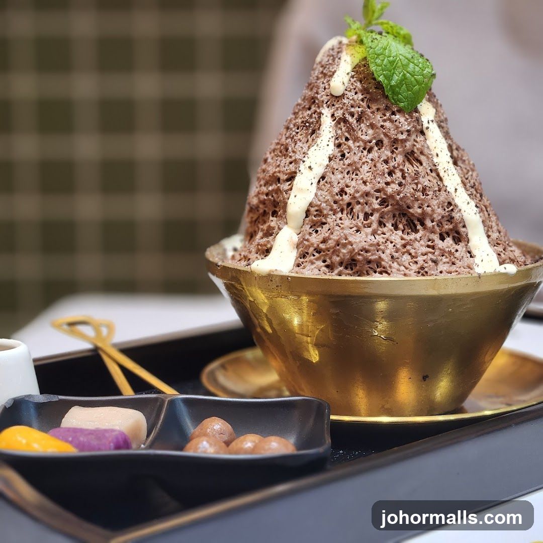 Chocolate Shaved Ice Dessert