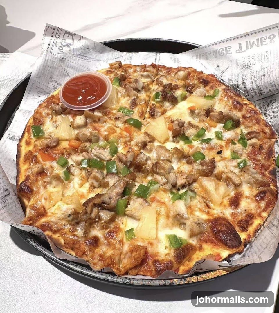 Pizza with Chicken and Pineapple