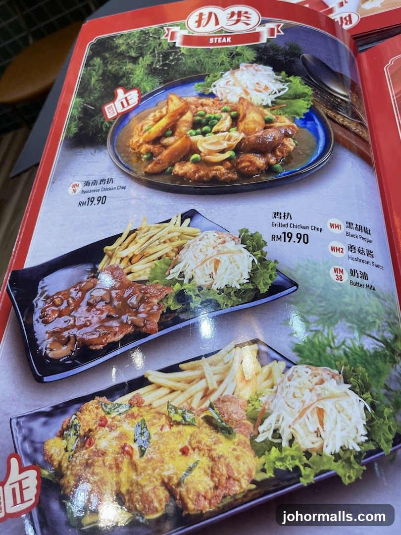 Steak Menu
