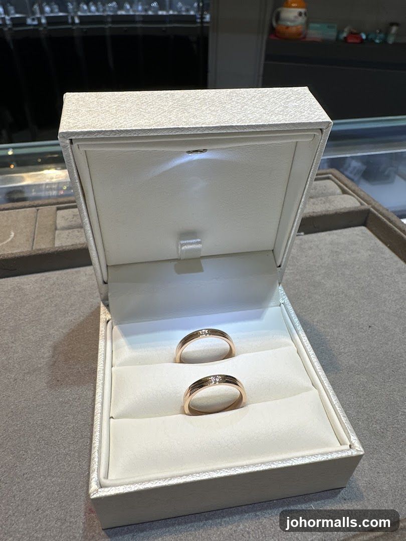 Wedding Rings in a Display Box
