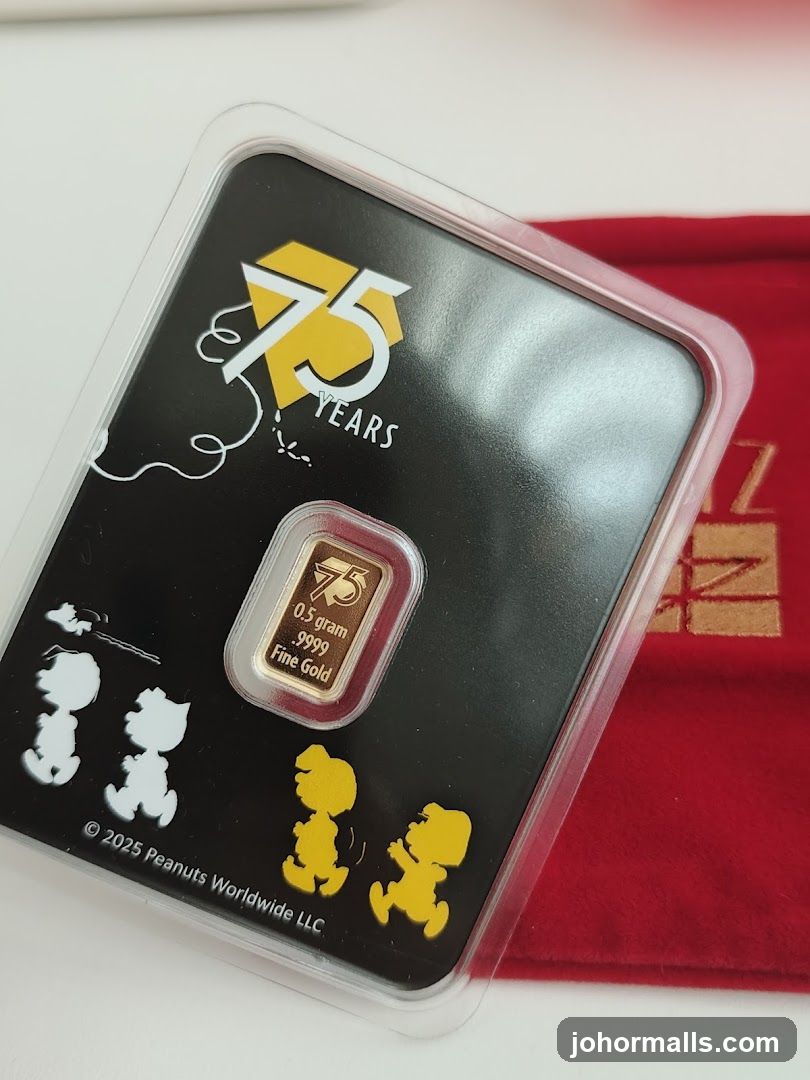 Peanuts 75th Anniversary Gold Bar