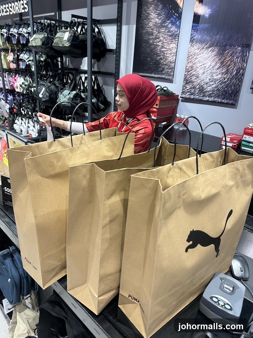Shopping Bags with Puma Logo