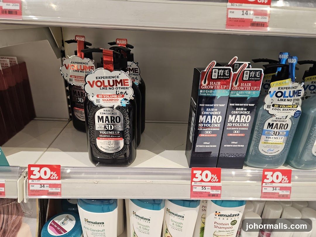 Maro Shampoo Display