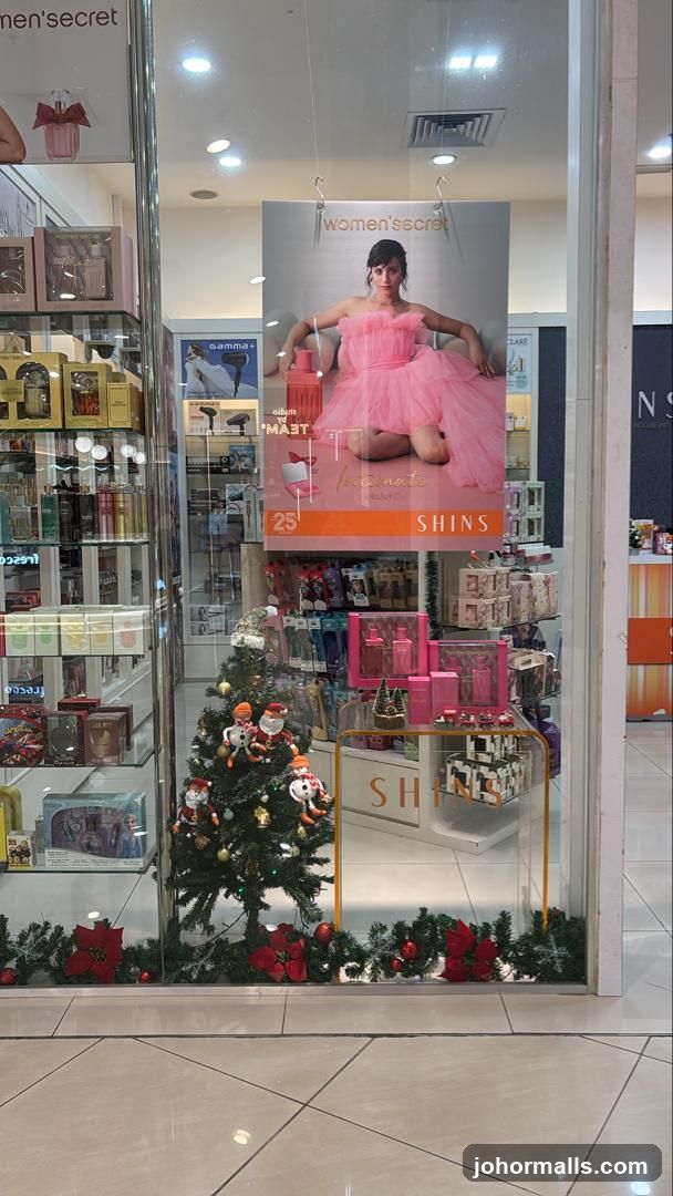 Christmas display in a store window