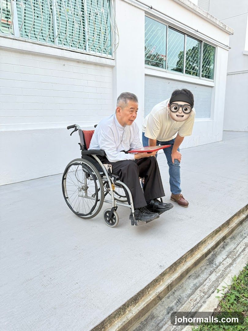 Two people looking at a tablet