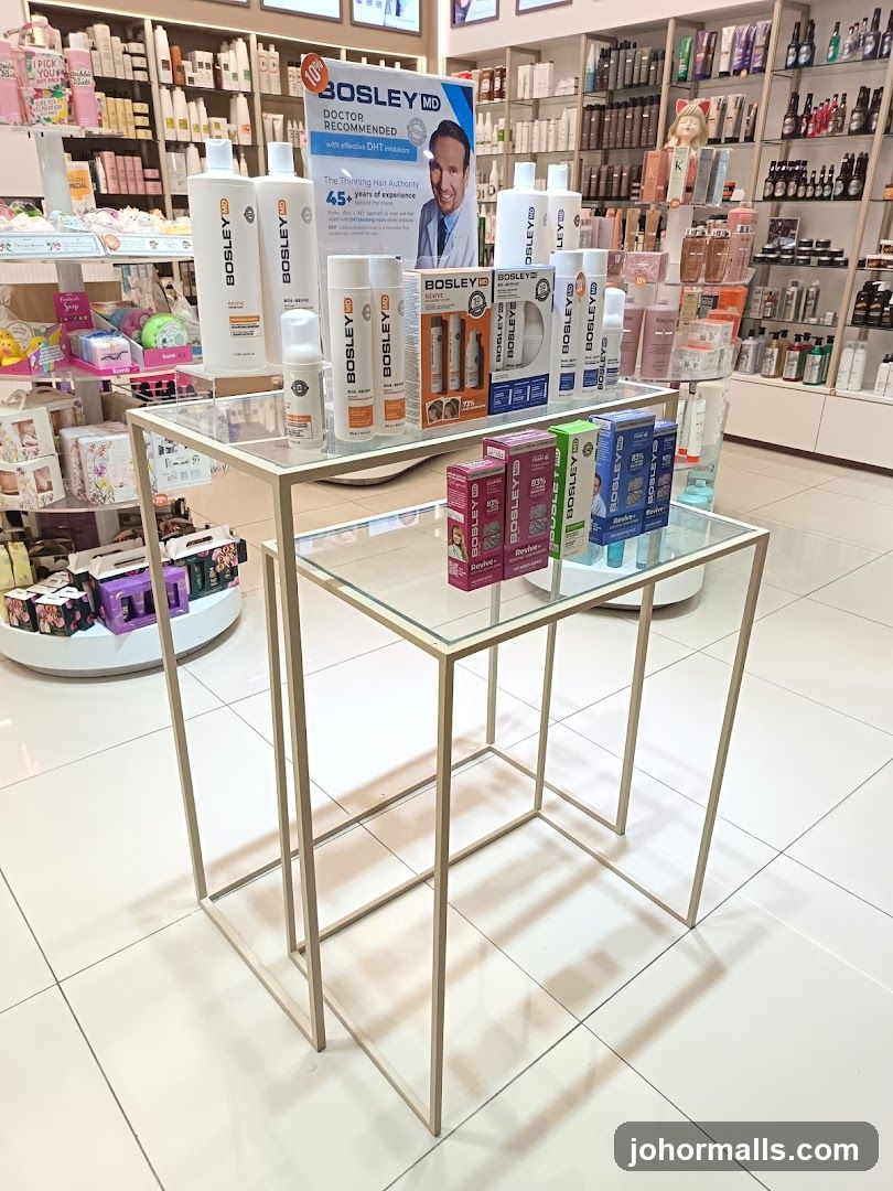 Hair care products display