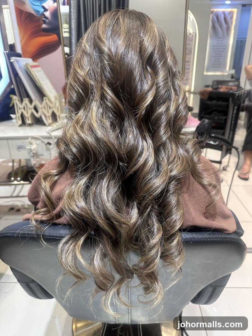 Woman with Highlighted and Curled Hair
