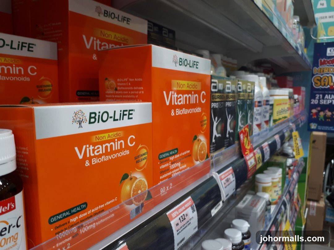 Vitamins on a shelf