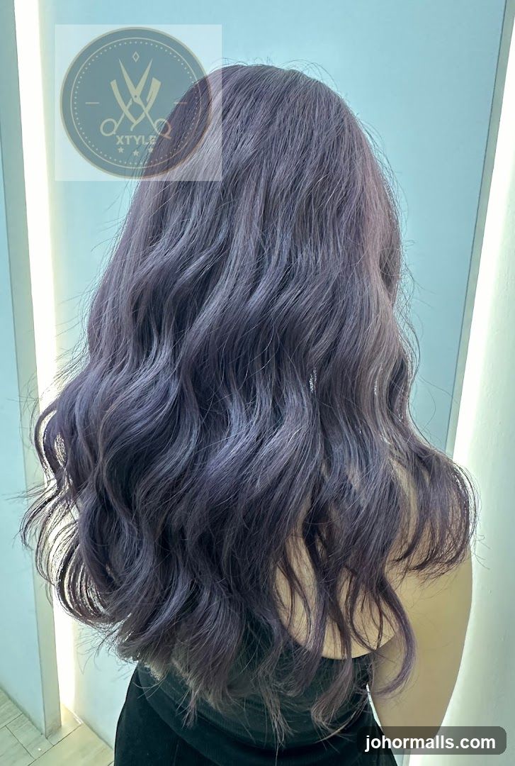 Wavy Purple Hair