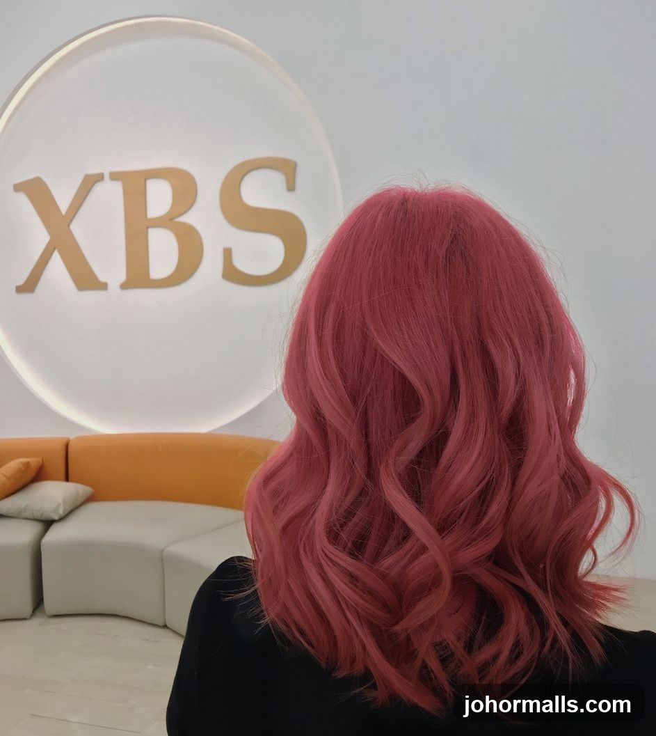 Salon Interior with Pink Hair