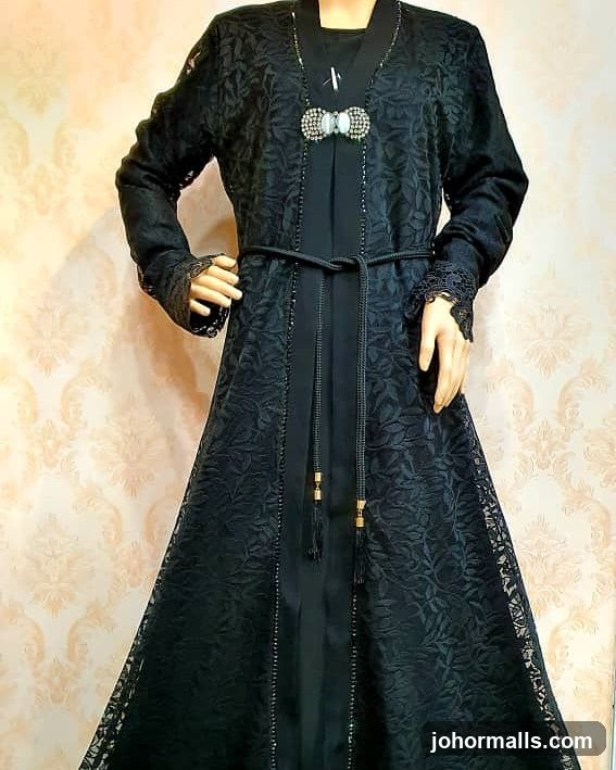 Black Abaya with Embellishments
