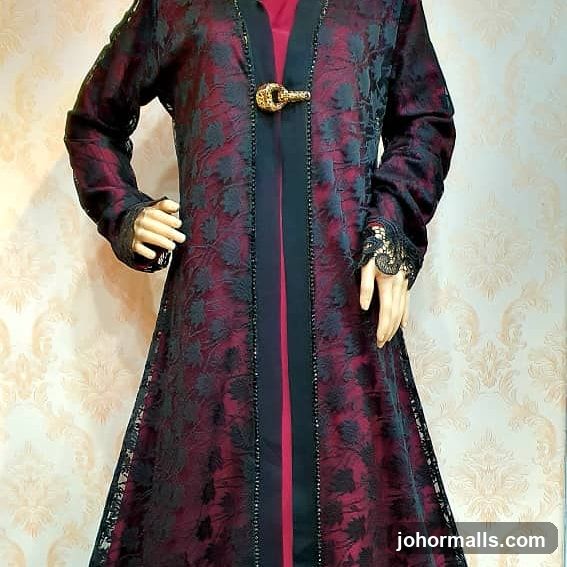 Elegant Abaya with Lace Detailing