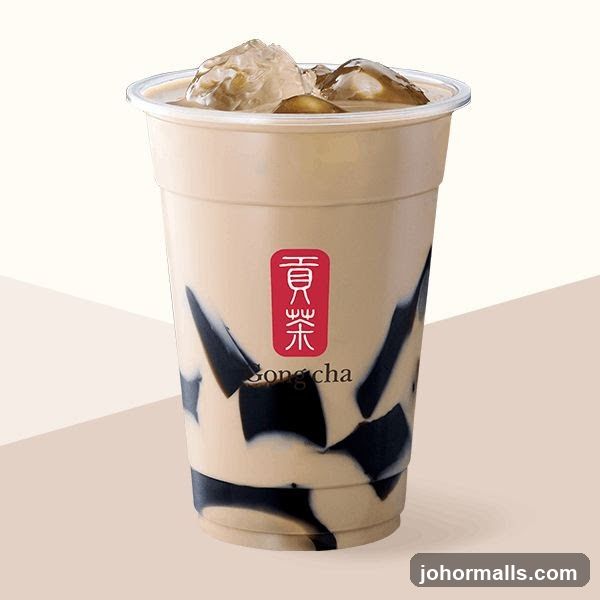 Gong Cha Milk Tea with Grass Jelly