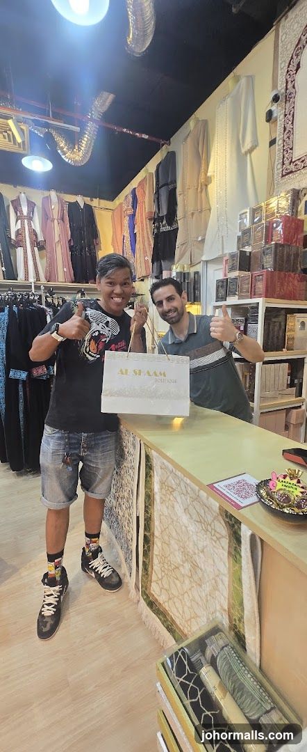 Two men in a boutique