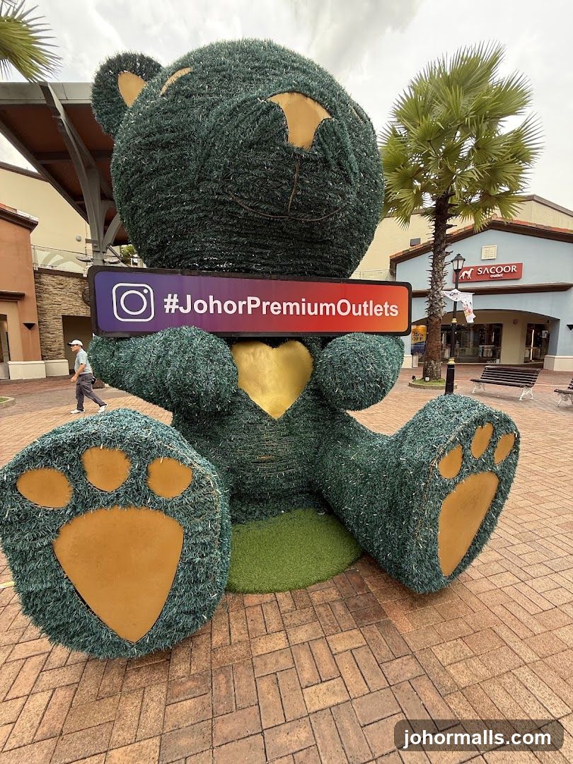 Giant Teddy Bear Sculpture with Hashtag