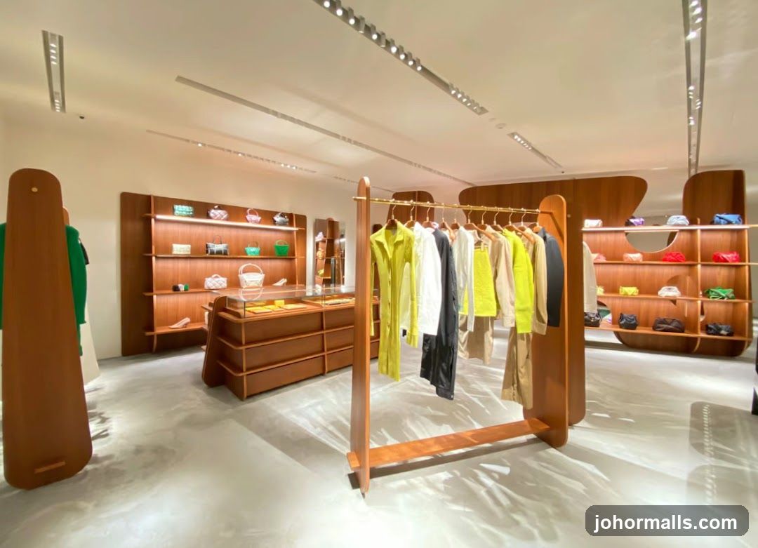 Boutique Interior with Apparel and Accessories
