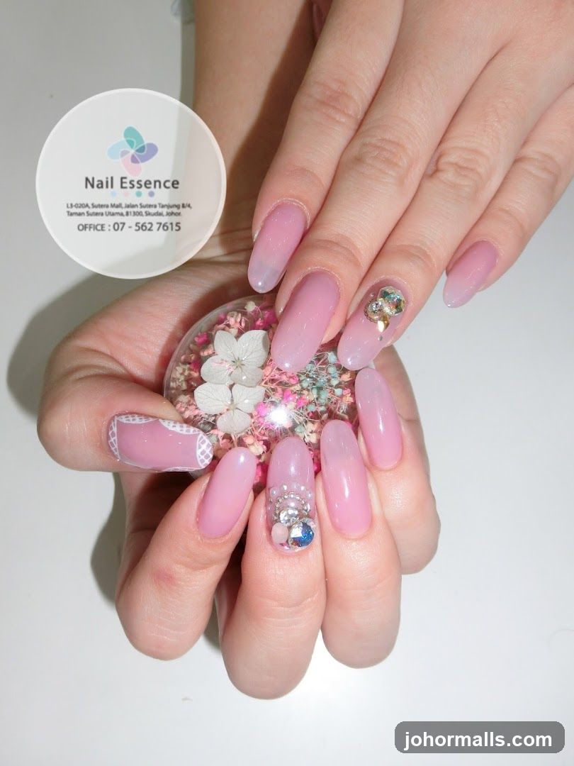 Nail Essence Logo and Contact Information