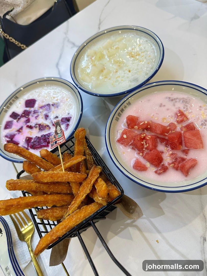 Dessert Bowls and Sweet Potato Fries