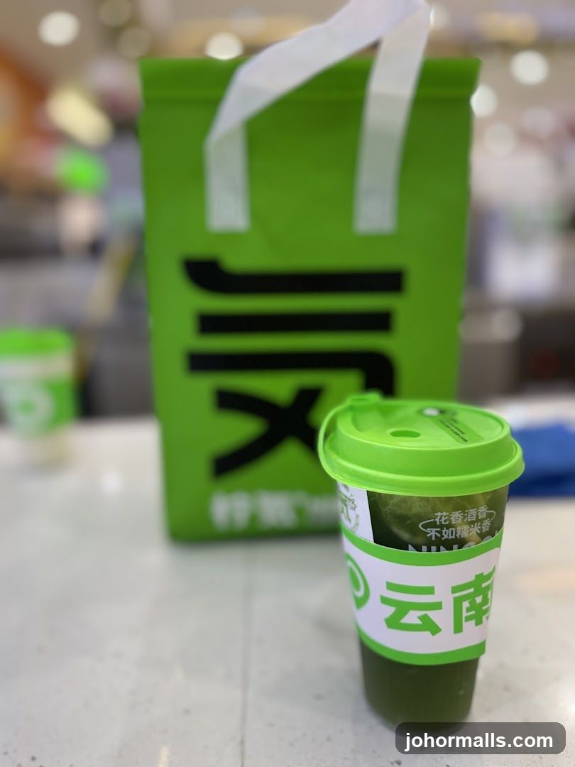 Green Drink and Bag