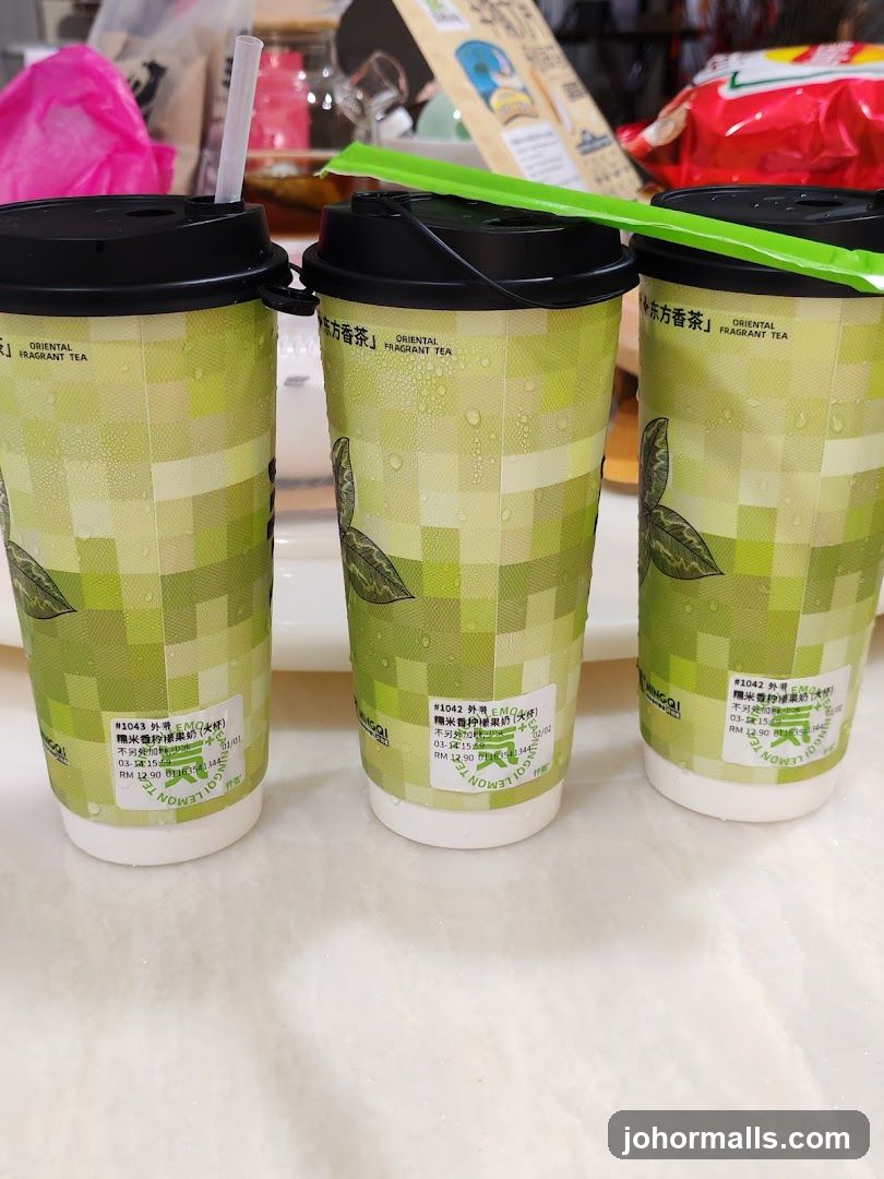 Three cups of bubble tea
