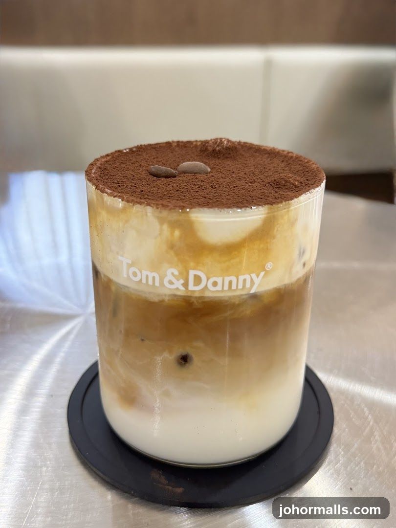 Iced Coffee with Cocoa Powder