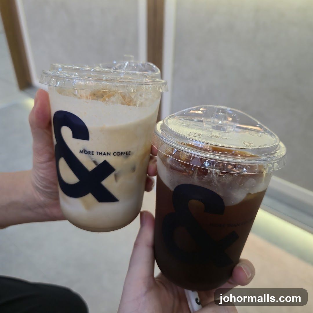 Two iced coffee drinks