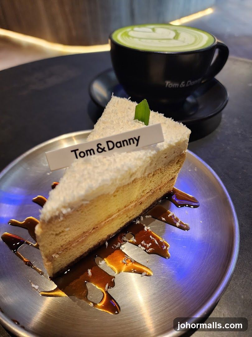 Dessert and Matcha Latte