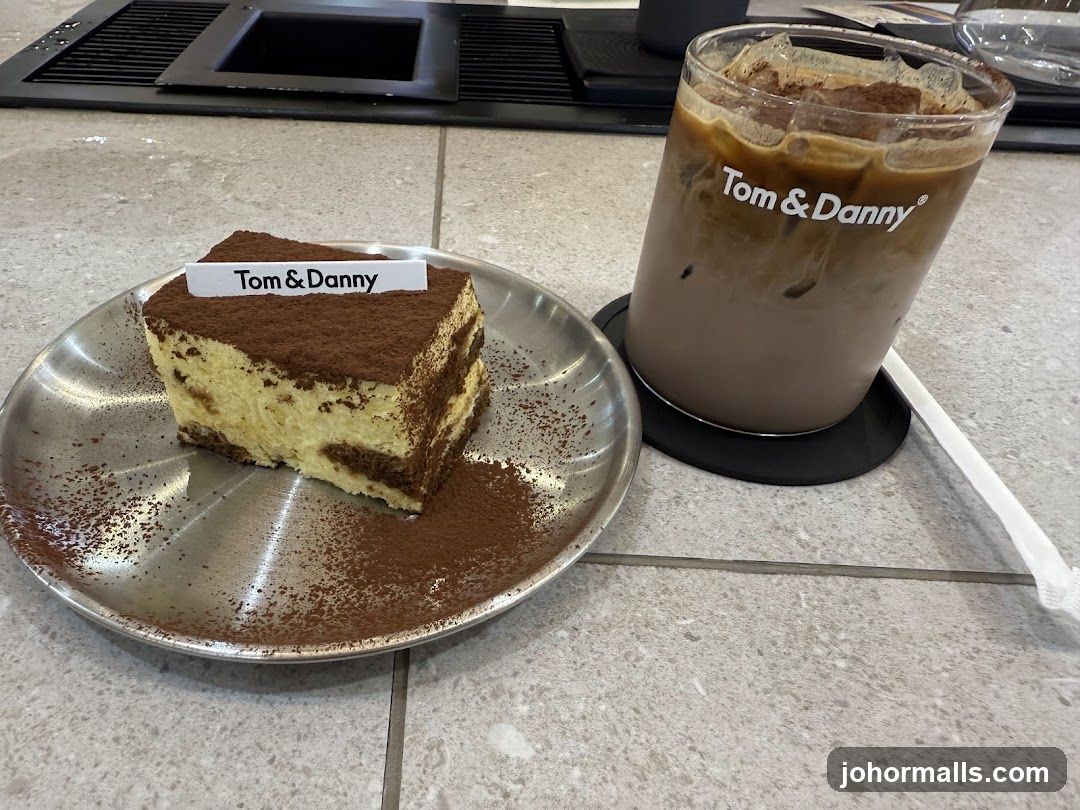 Tiramisu and Iced Coffee