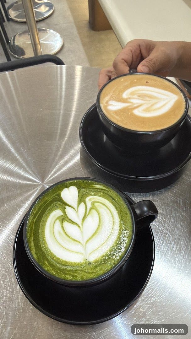 Two Lattes with Latte Art