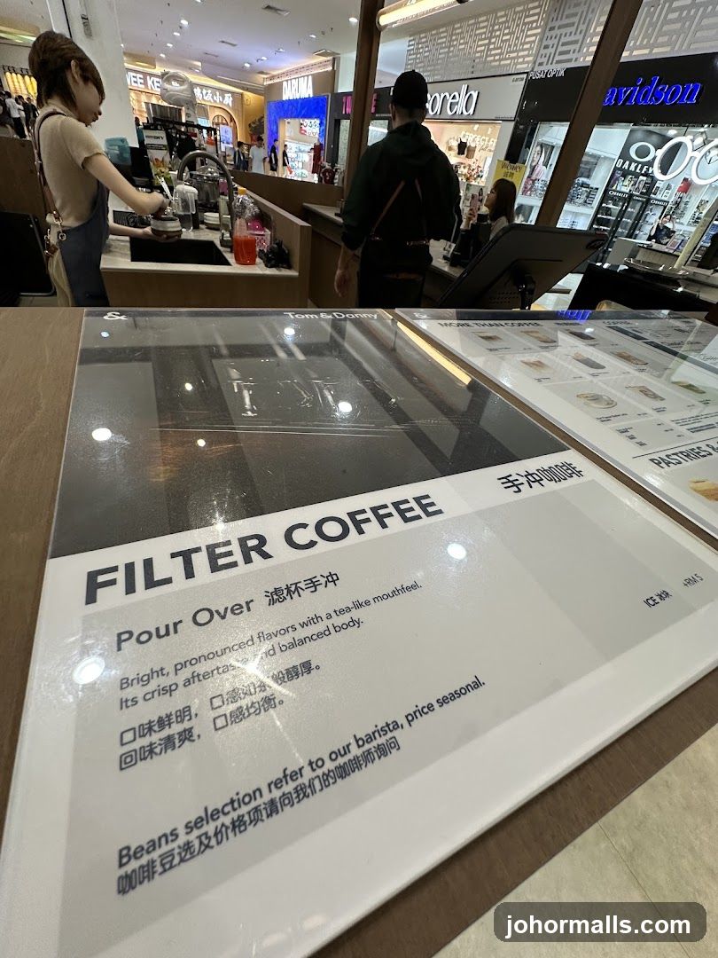 Filter Coffee Menu