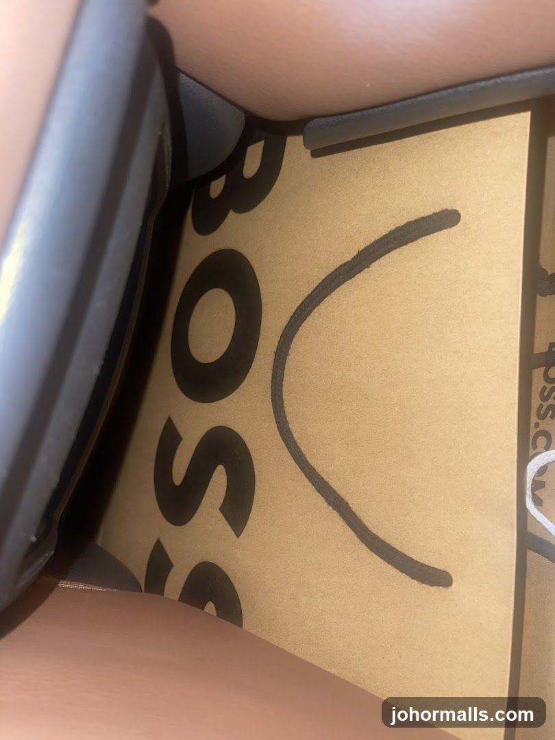 Brown paper bag with BOSS logo