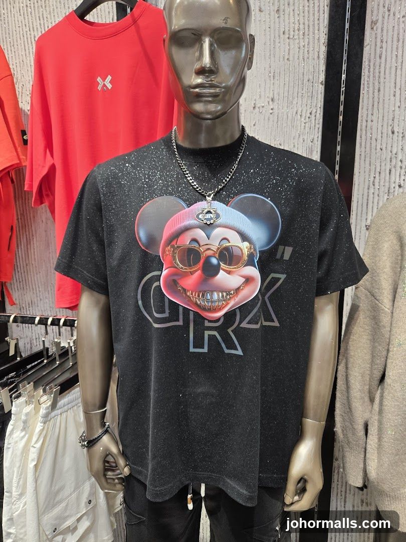 Mannequin wearing a graphic t-shirt