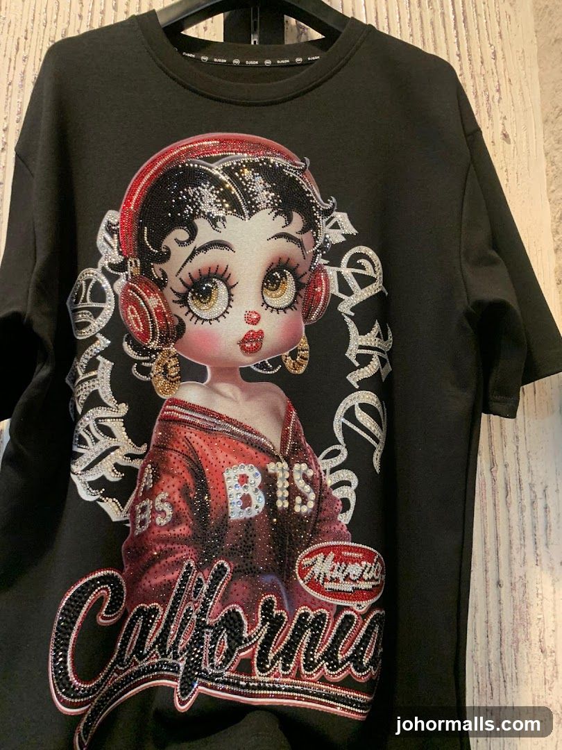 Black T-shirt with Betty Boop graphic
