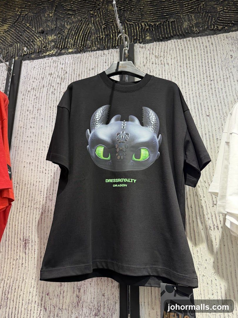 Black T-shirt with Dragon Graphic