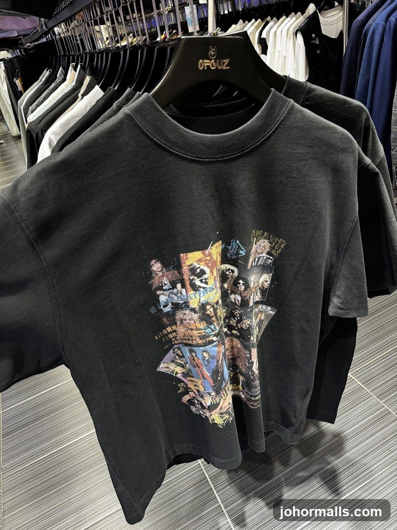 T-shirt with collage graphic