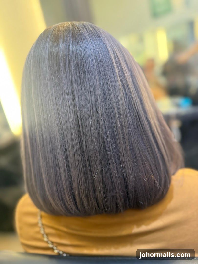 Woman's freshly dyed hair