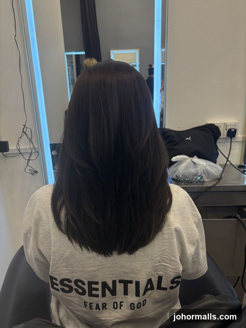Person with Dark Hair in Salon