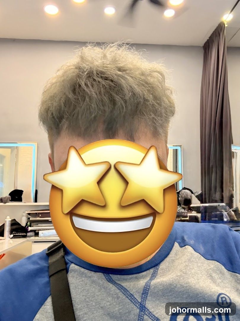 Person with styled hair