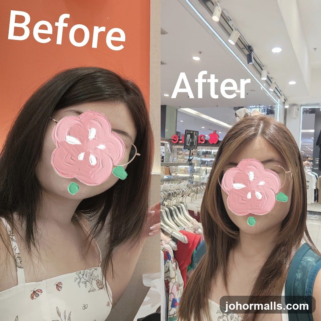Before and After Hair Transformation